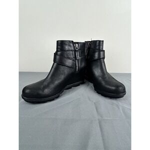Sorel Joan of Arctic Wedge II Women's Black Leather Buckle Boots Size 9